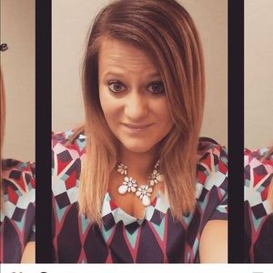 Jcrew red and blue design Blouse